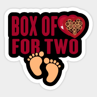 Funny couple design box of chocolate for two Sticker